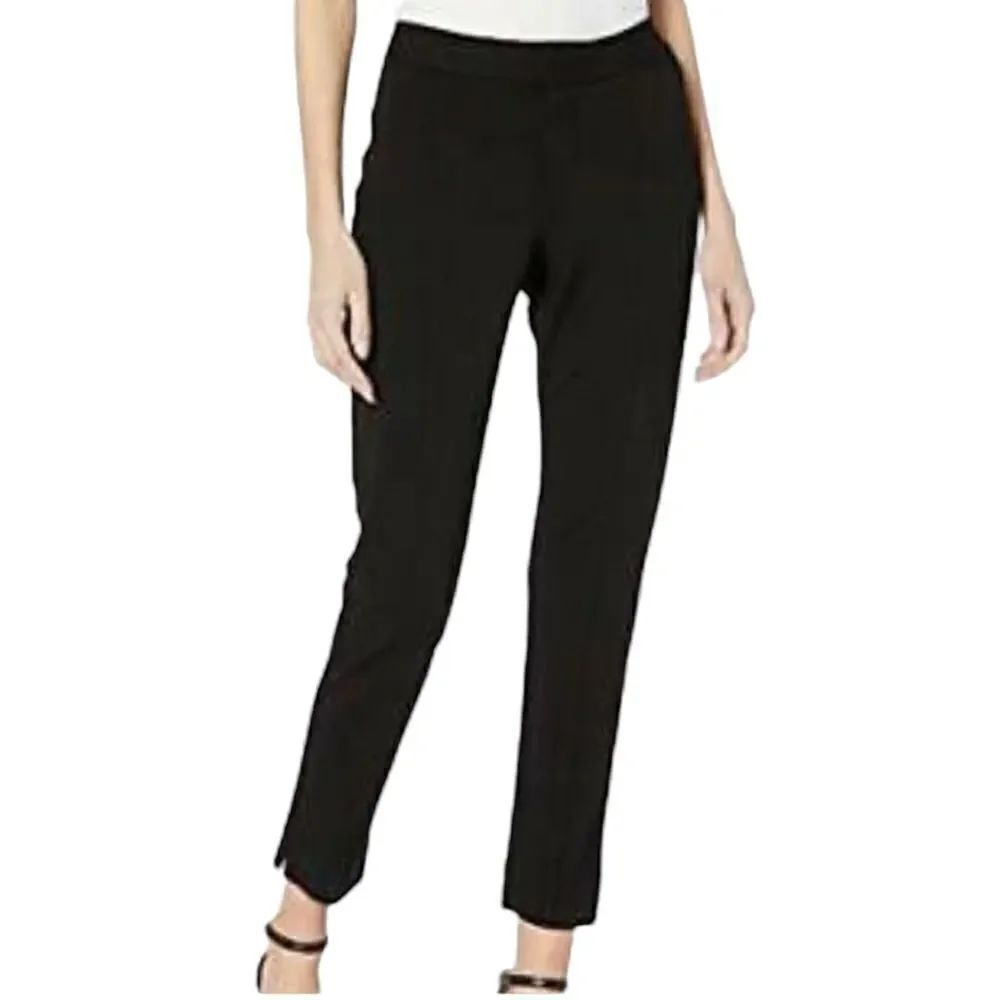 NYDJ Women's Betty Ankle High Rise Pants in Ponte Knit Black M11Z1814  sz 10
